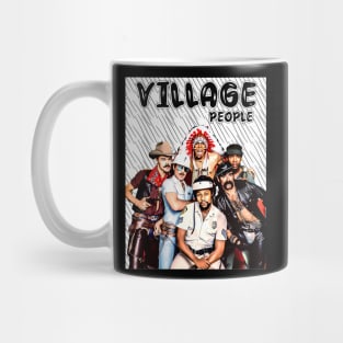 Retro Style Village People Band Mug